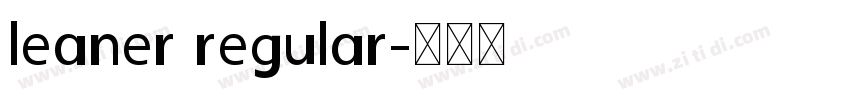 leaner regular字体转换